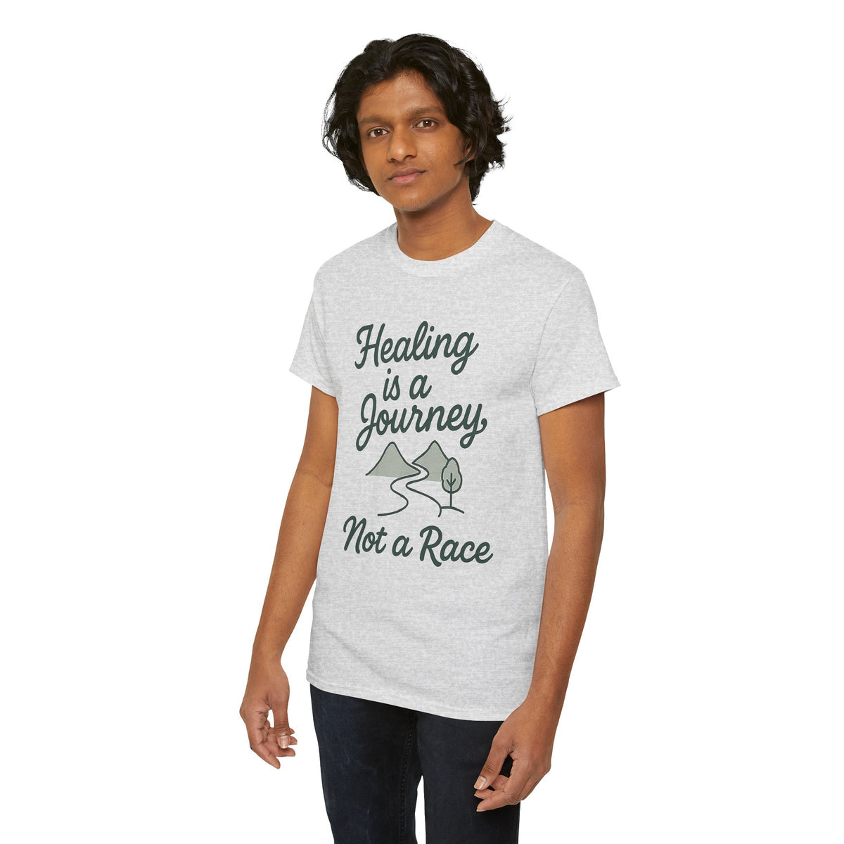 Healing is a Journey, Not a Race, Comfortable, Unisex, Inspirational T-Shirt