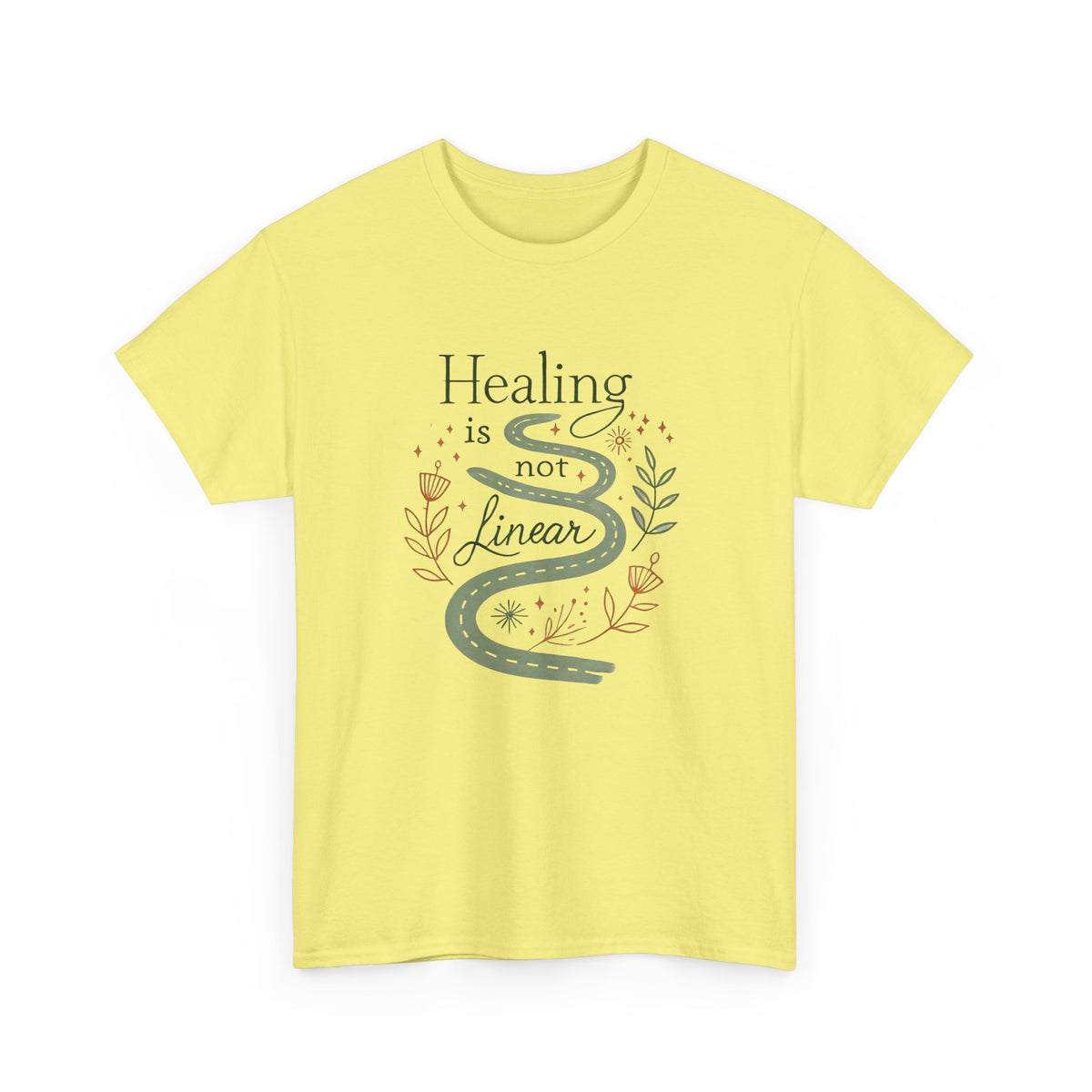 Healing is Not Linear, Comfortable, Unisex Heavy Cotton