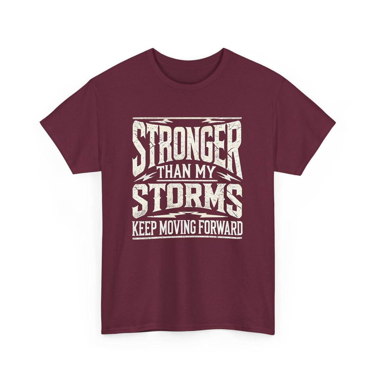 Stronger Than My Storms, Comfortable, Unisex, Heavy Cotton Tee