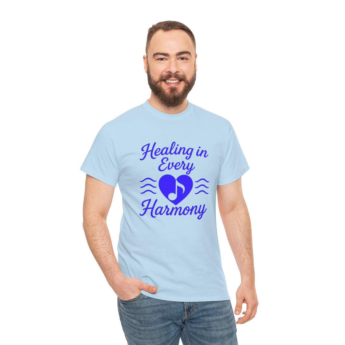 Healing in Every Harmony, Comfortable, Unisex, Heavy Cotton Tee