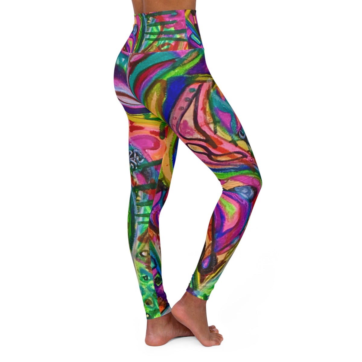 Total Vortex High Waisted Yoga Leggings (AOP)