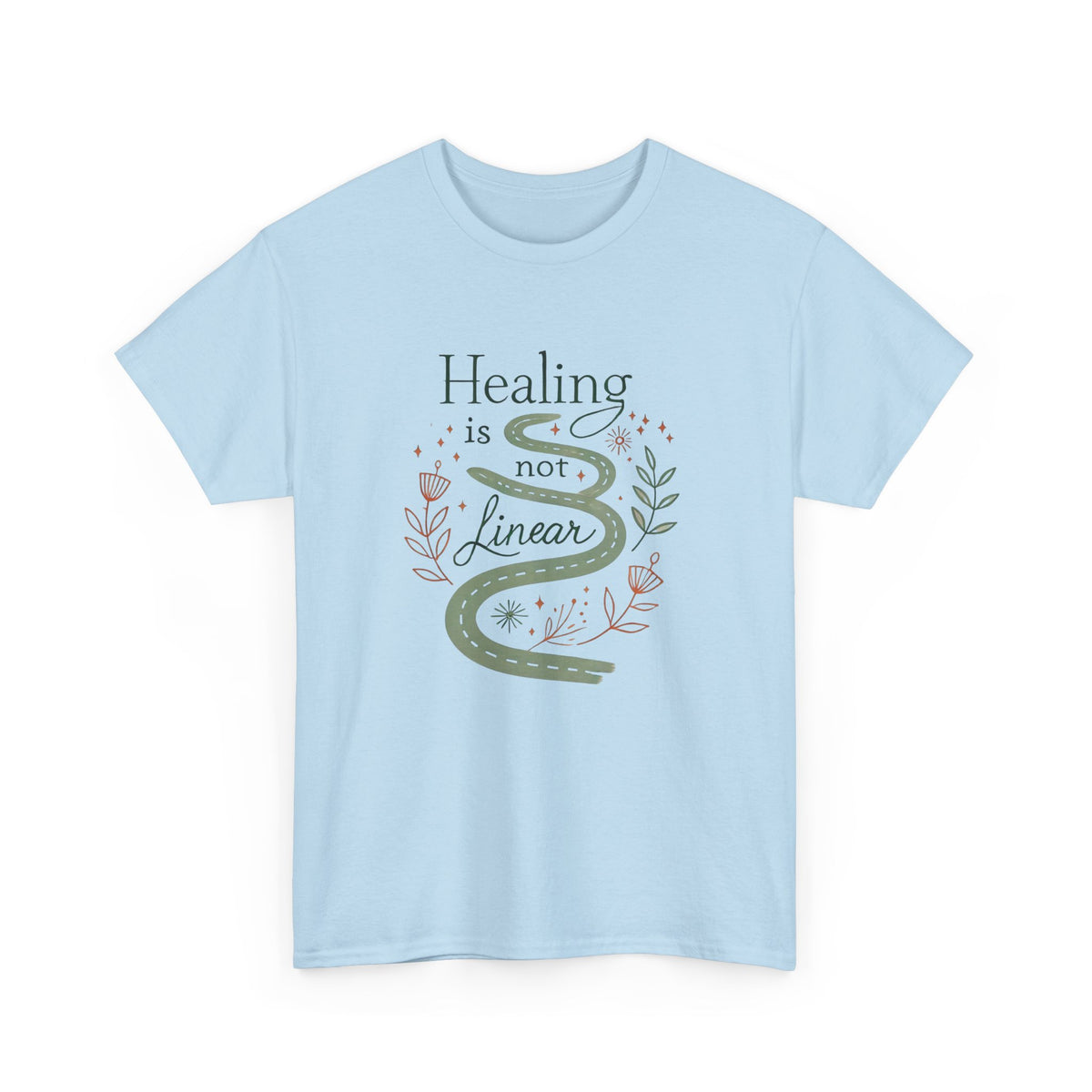 Healing is Not Linear, Comfortable, Unisex Heavy Cotton