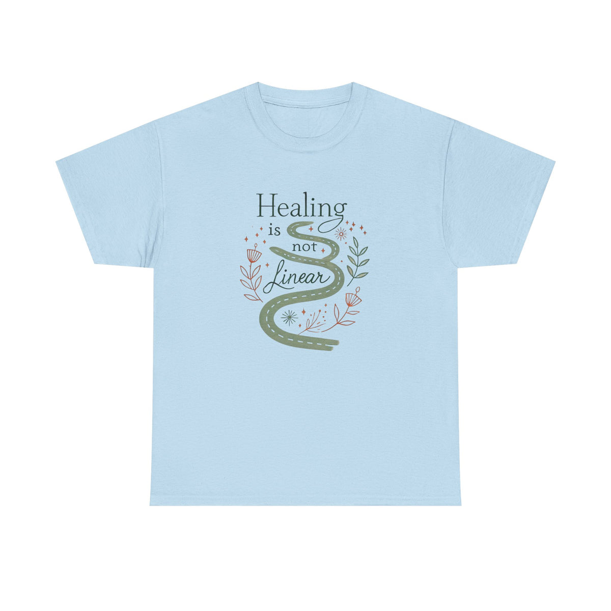 Healing is Not Linear, Comfortable, Unisex Heavy Cotton