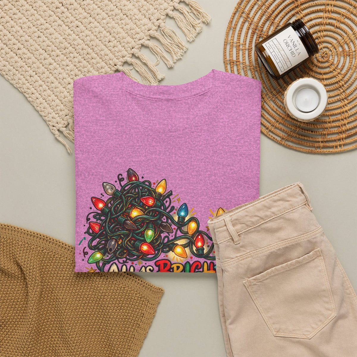 All Is Bright… Eventually — Christmas Lights Tee