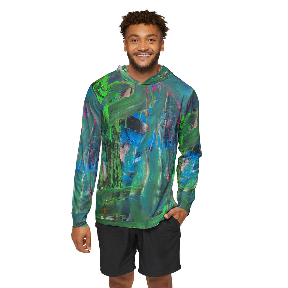 Jungle Mist | Men's Wearable Art Sports Warmup Hoodie by KYSCOMA