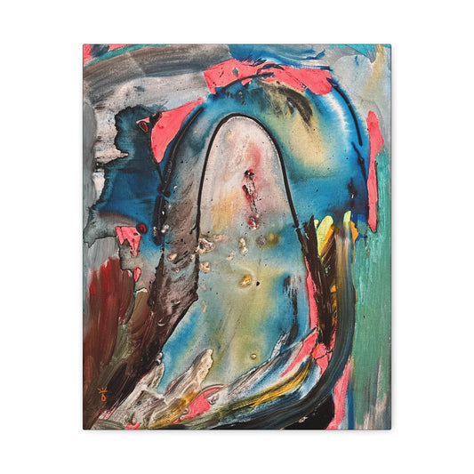 Resilient Silence, Abstract Art Canvas Print, Colorful Wall Decor, Modern Home Artwork, Unique Gift for Art Lovers, Vibrant Room Accent