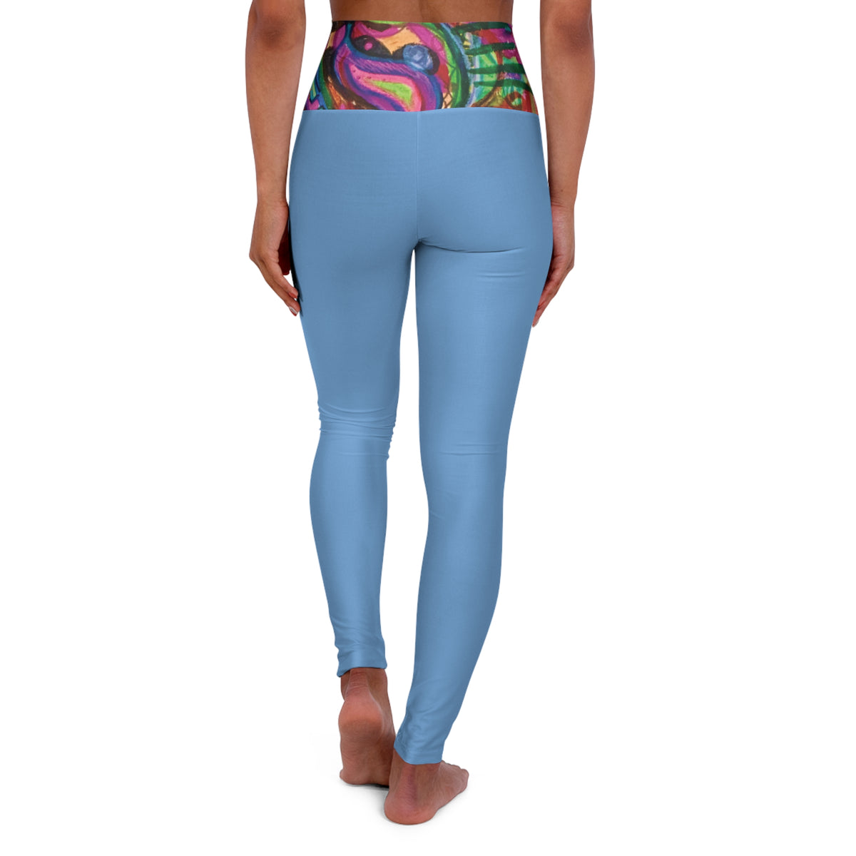 Vortex Blue High Waisted Yoga Leggings (AOP)