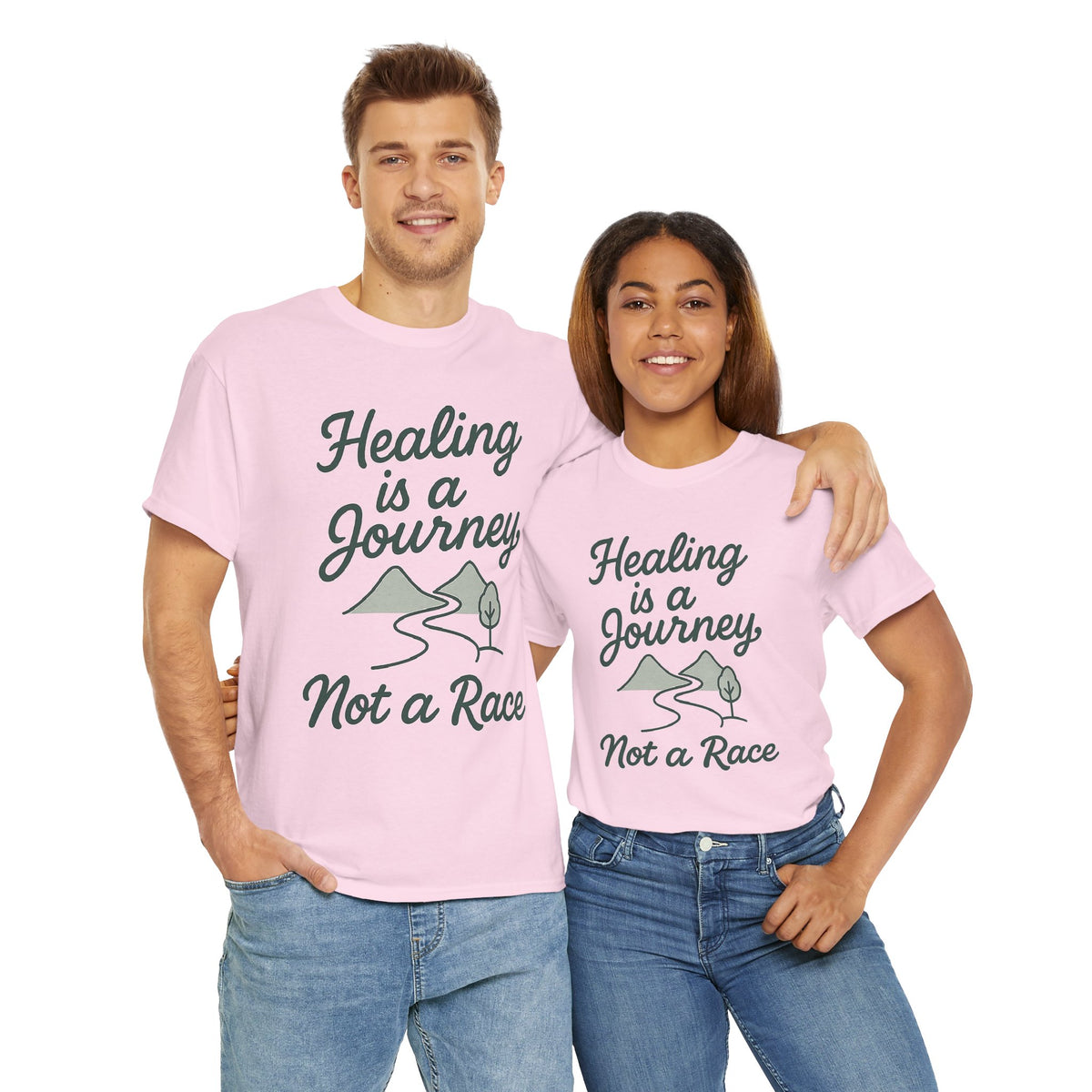 Healing is a Journey, Not a Race, Comfortable, Unisex, Inspirational T-Shirt