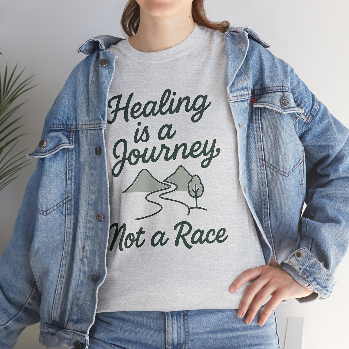 Healing is a Journey, Not a Race, Comfortable, Unisex, Inspirational T-Shirt