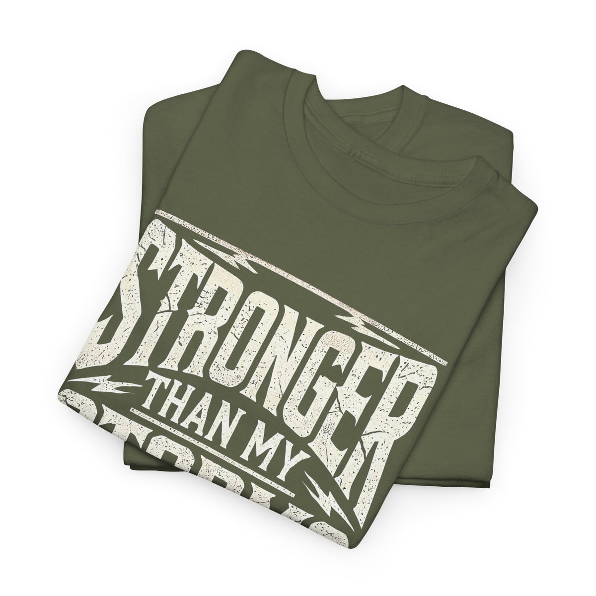 Stronger Than My Storms, Comfortable, Unisex, Heavy Cotton Tee