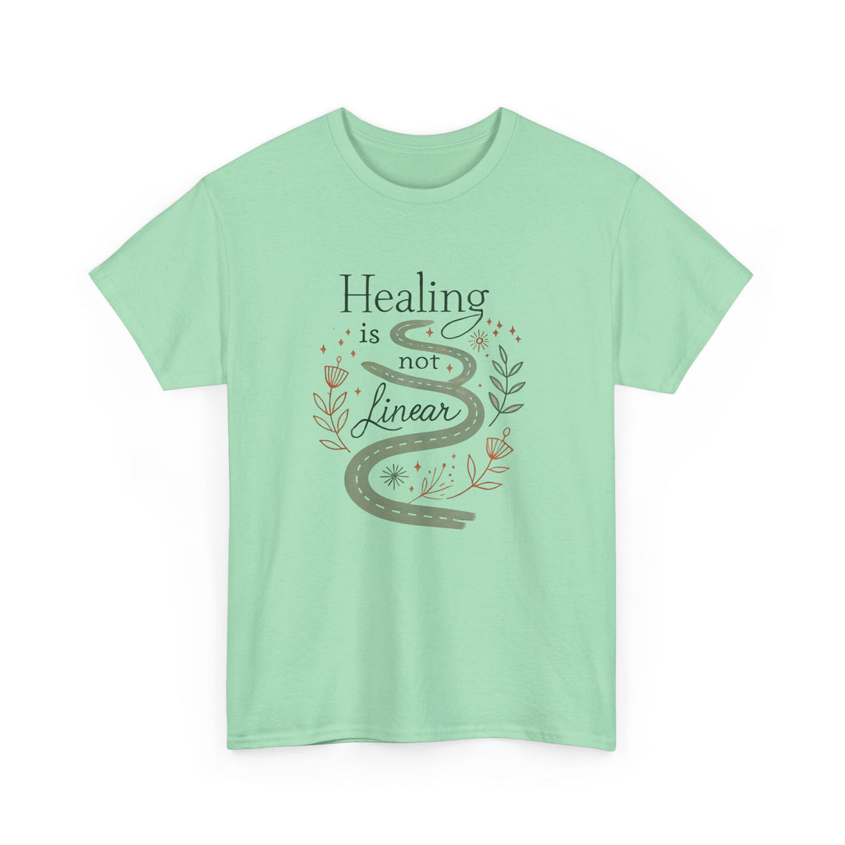 Healing is Not Linear, Comfortable, Unisex Heavy Cotton