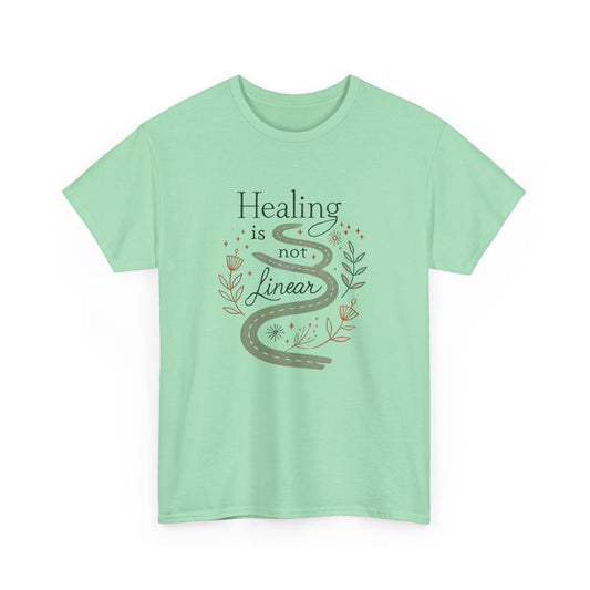 Healing is Not Linear, Comfortable, Unisex Heavy Cotton