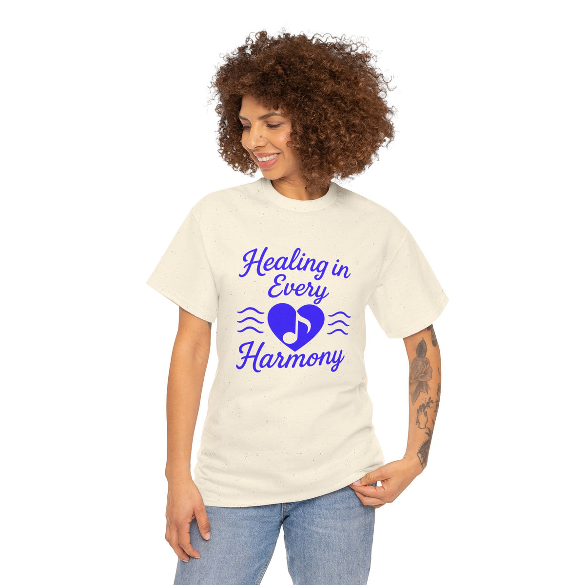 Healing in Every Harmony, Comfortable, Unisex, Heavy Cotton Tee