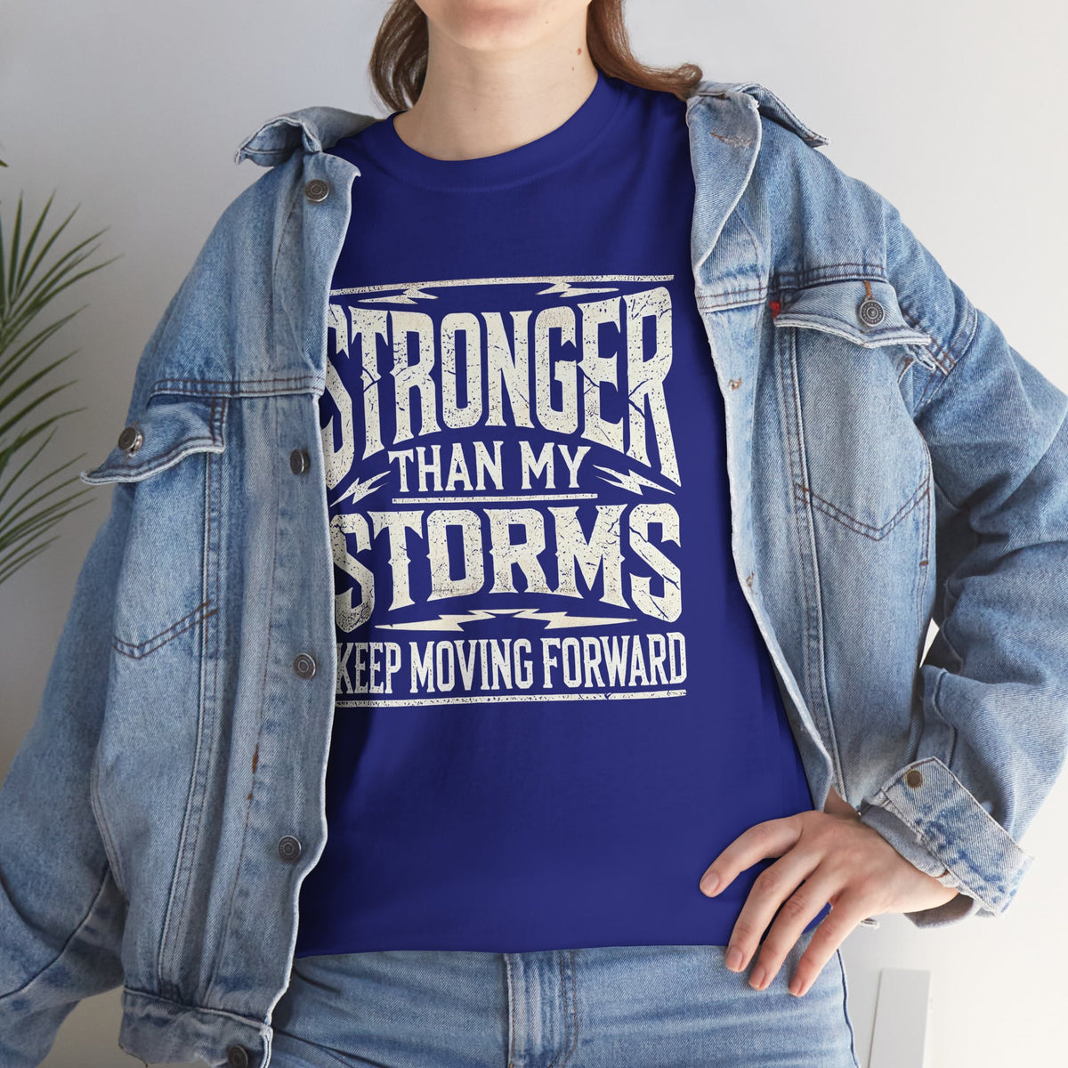 Stronger Than My Storms, Comfortable, Unisex, Heavy Cotton Tee