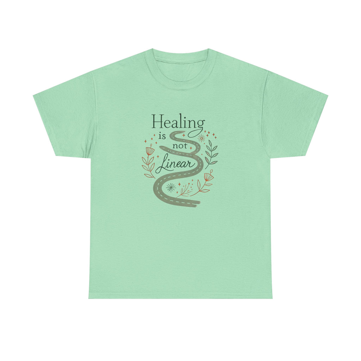 Healing is Not Linear, Comfortable, Unisex Heavy Cotton
