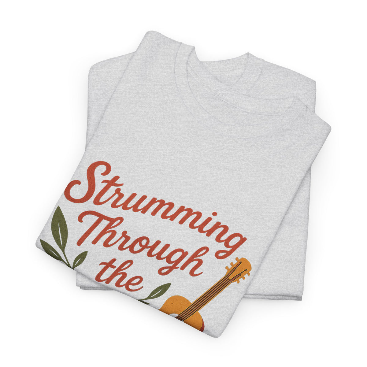 Strumming Through the Struggle, Comfortable, Unisex, Cotton Tee - Music Lover Shirt