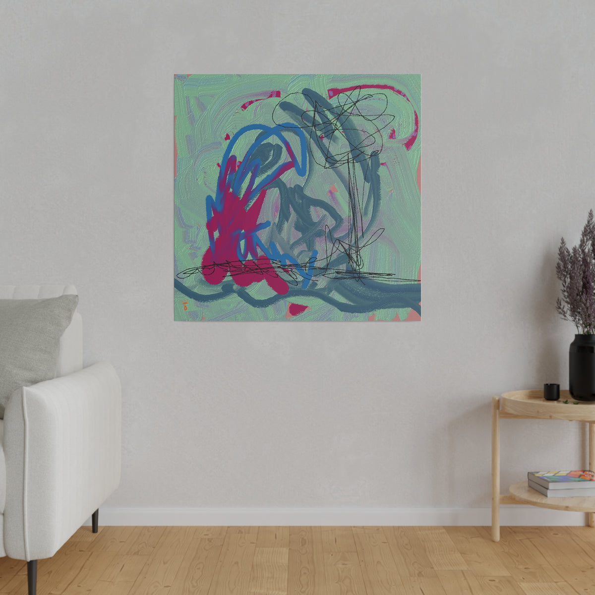 "Mint and Berry" Limited Print Canvas, by: KYSCOMA