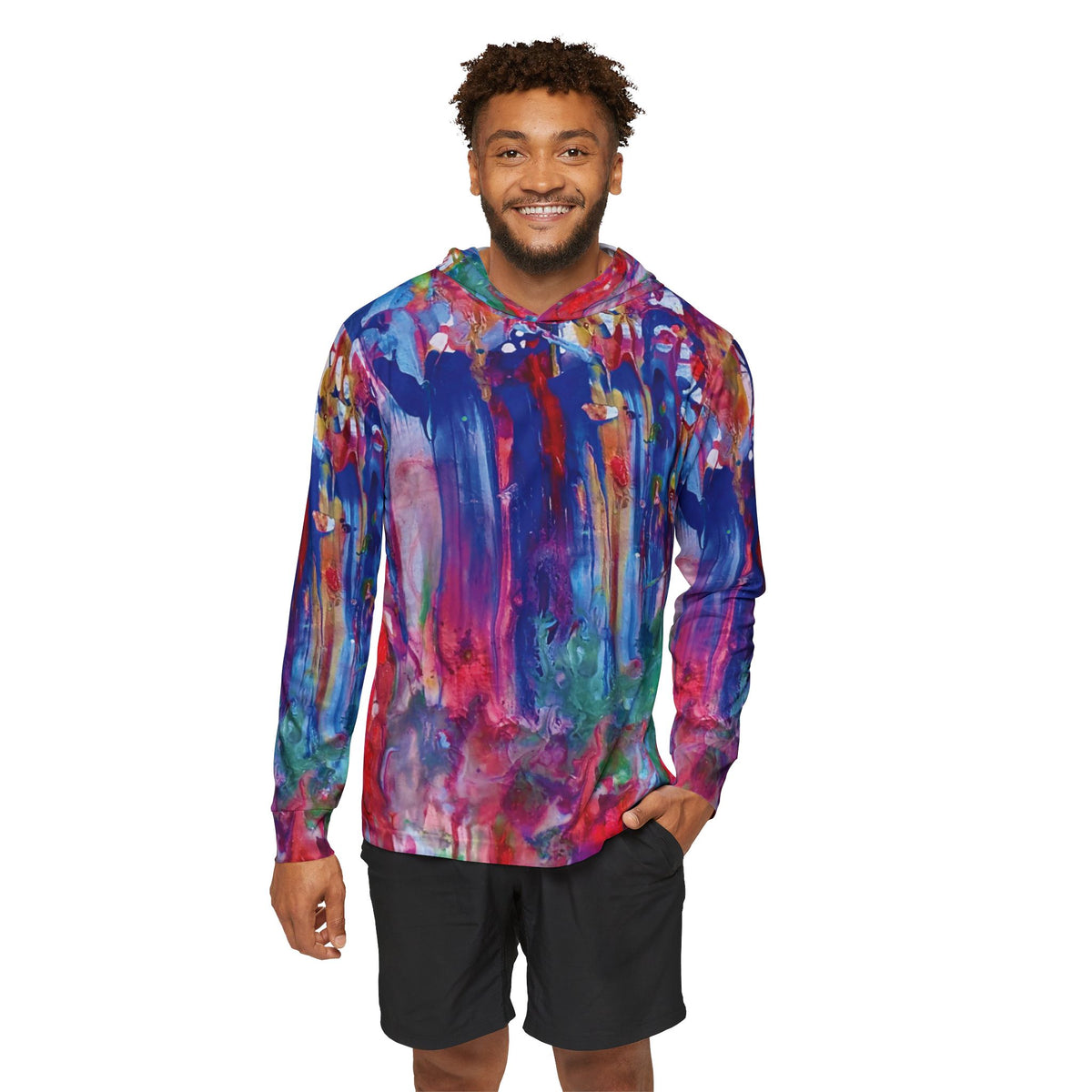 Waterfall | Men's Wearable Art Sports Warmup Hoodie by KYSCOMA