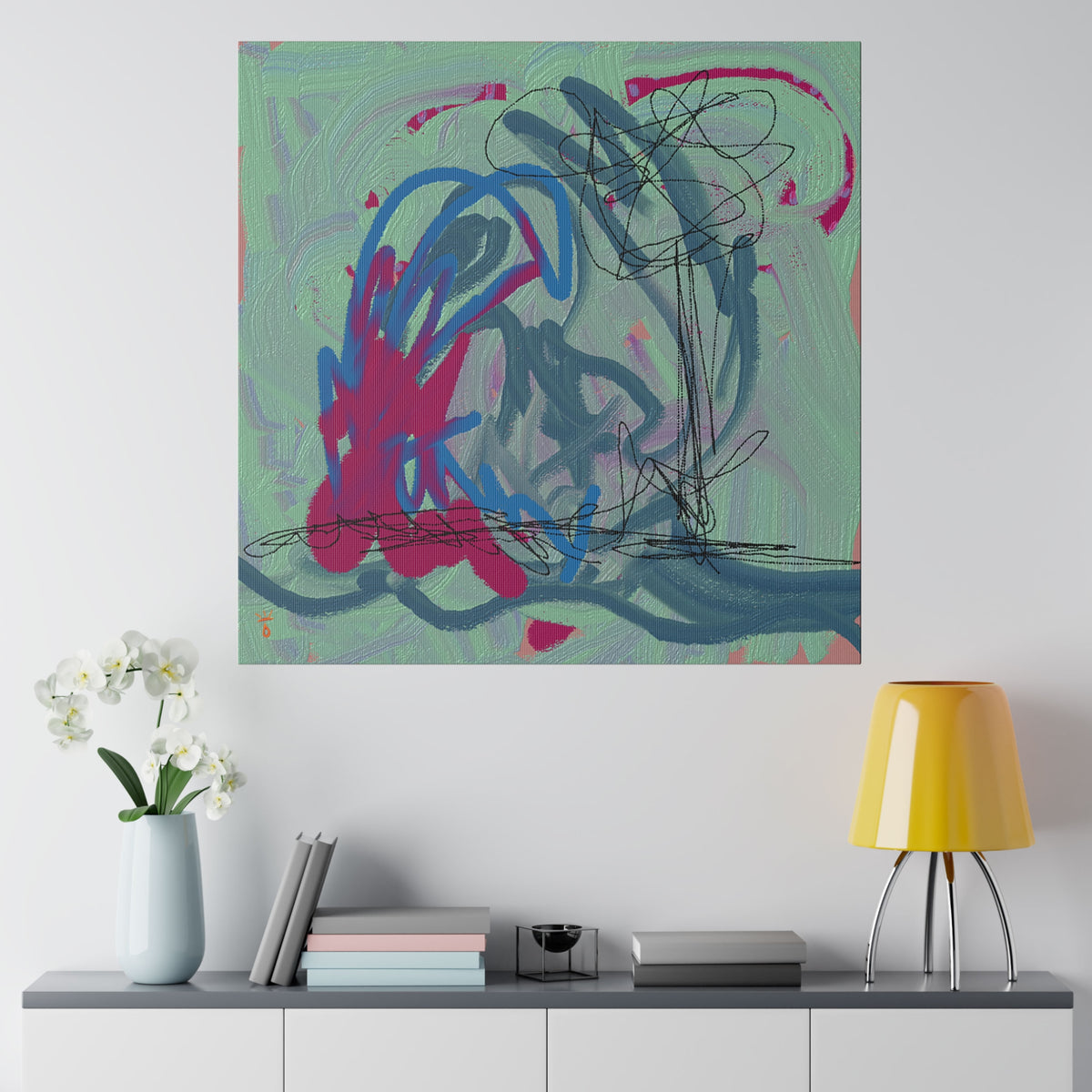 "Mint and Berry" Limited Print Canvas, by: KYSCOMA