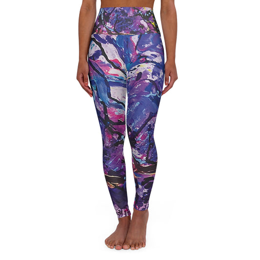 Total Purple Haze High Waisted Yoga Leggings (AOP)