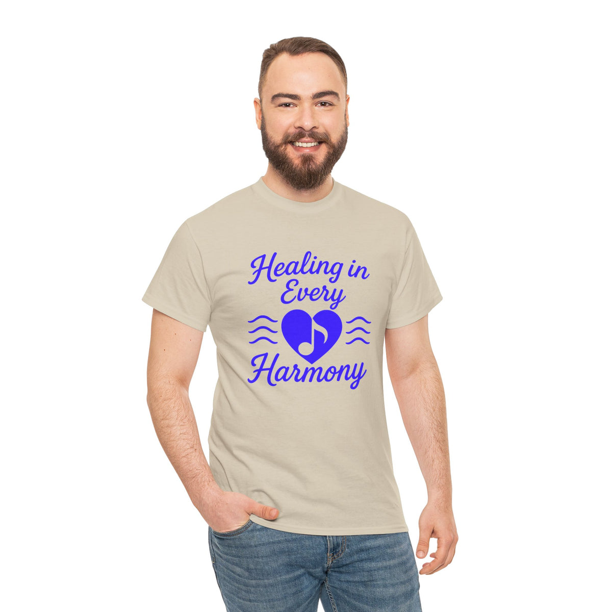 Healing in Every Harmony, Comfortable, Unisex, Heavy Cotton Tee