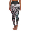 Homage to JP Solid Belt High Waisted Yoga Leggings (AOP)
