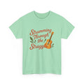 Strumming Through the Struggle, Comfortable, Unisex, Cotton Tee - Music Lover Shirt