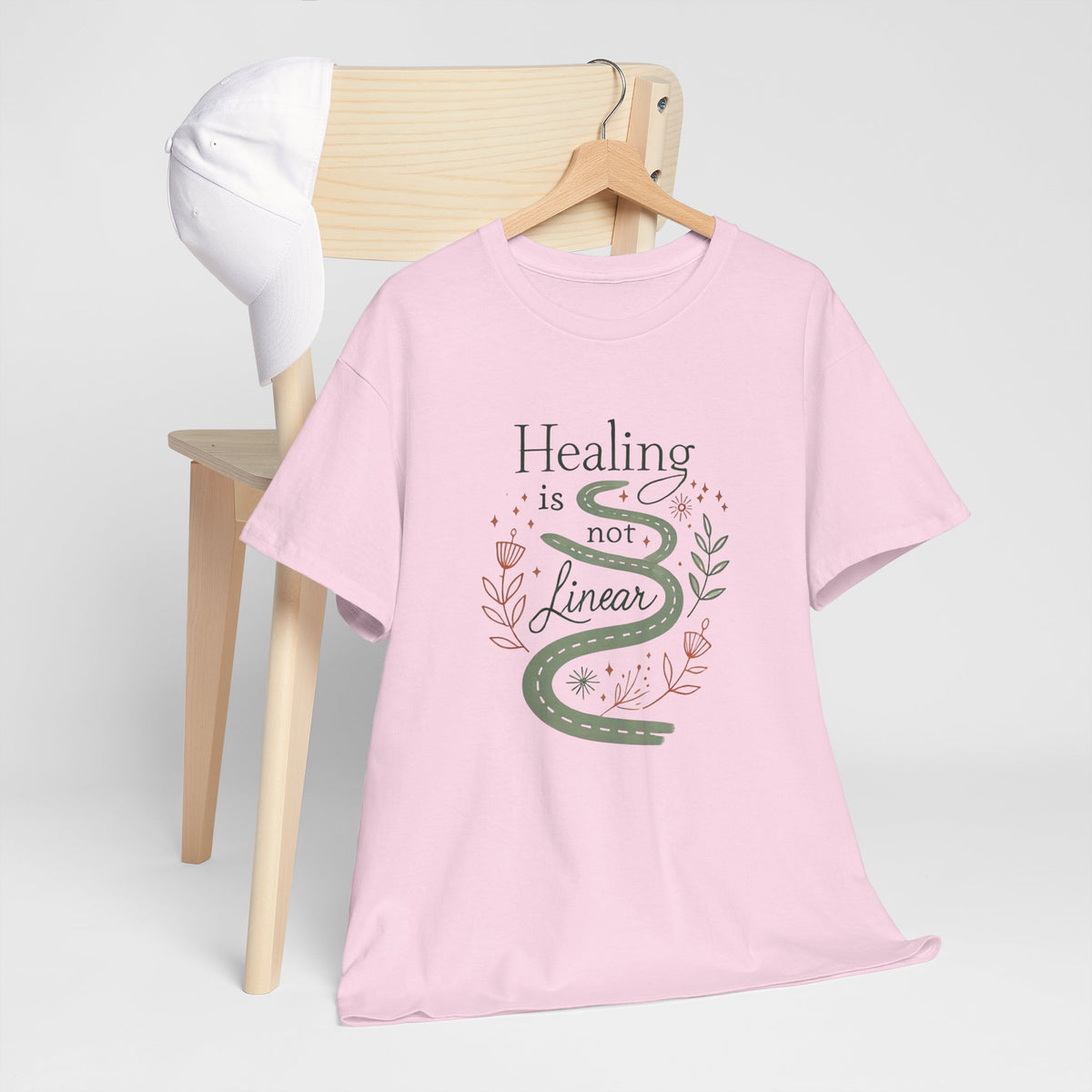 Healing is Not Linear, Comfortable, Unisex Heavy Cotton