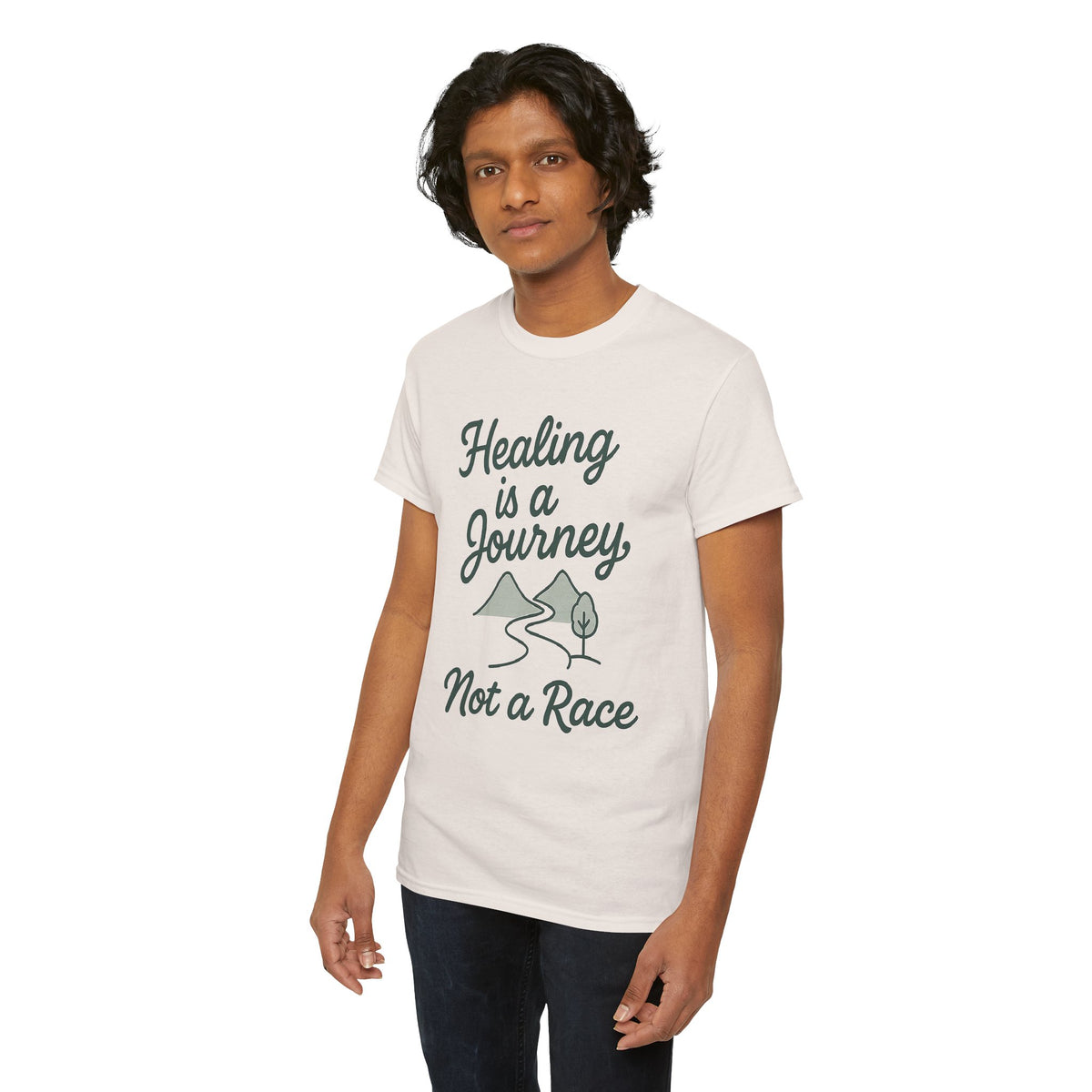 Healing is a Journey, Not a Race, Comfortable, Unisex, Inspirational T-Shirt