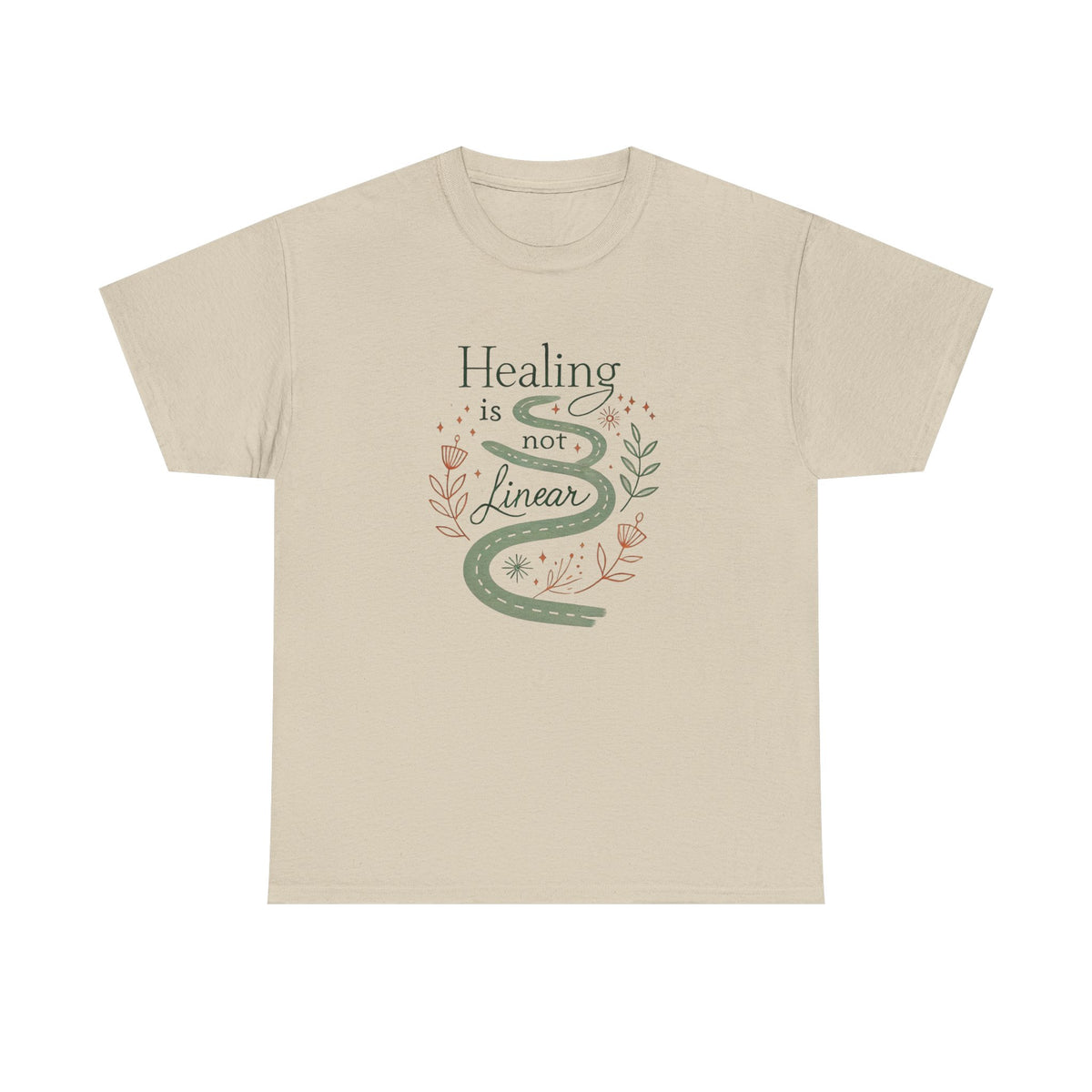 Healing is Not Linear, Comfortable, Unisex Heavy Cotton