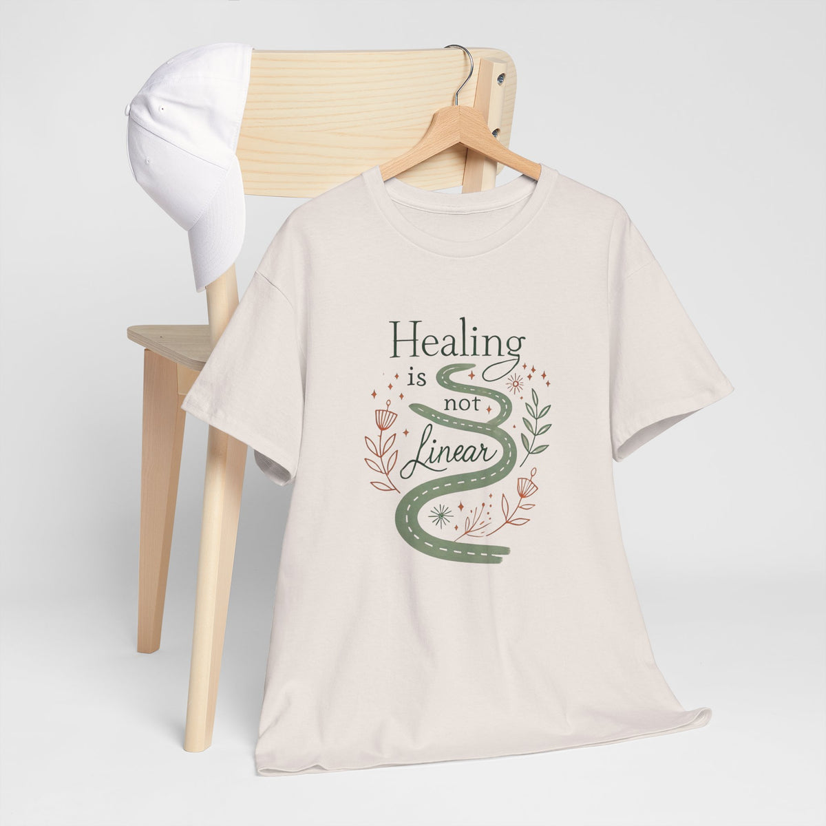 Healing is Not Linear, Comfortable, Unisex Heavy Cotton