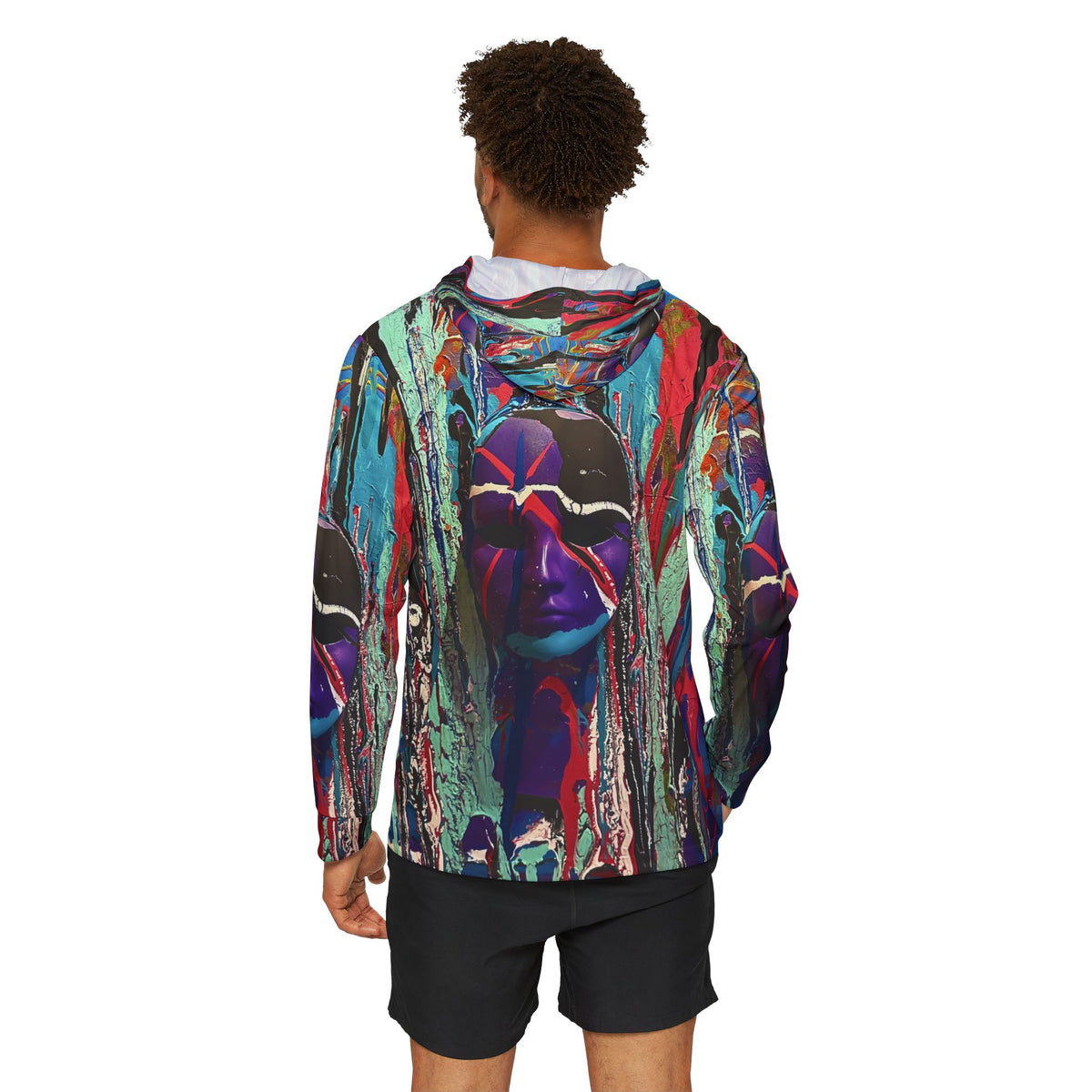 Code Purple | Abstract Mask Hoodie