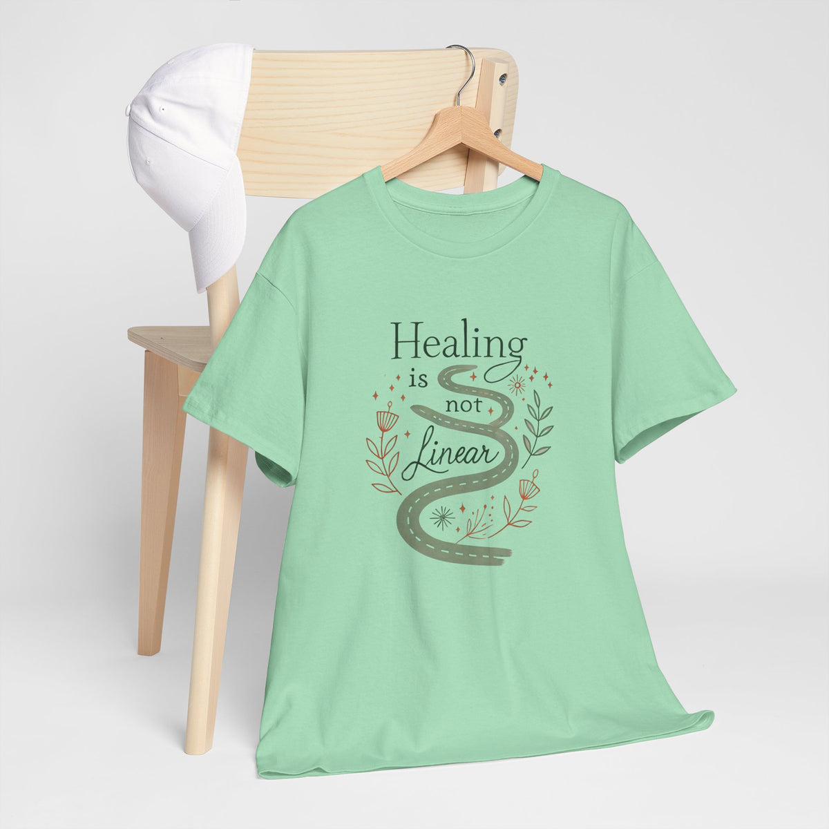 Healing is Not Linear, Comfortable, Unisex Heavy Cotton
