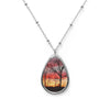 From the Morning,  Oval Necklace , Inspired by Nick Drake Song, Original Photo, 5 dollars donated to Cancer Charity