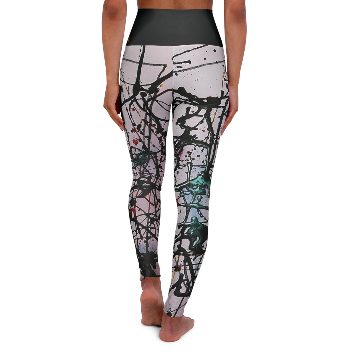 Homage to JP Solid Belt High Waisted Yoga Leggings (AOP)