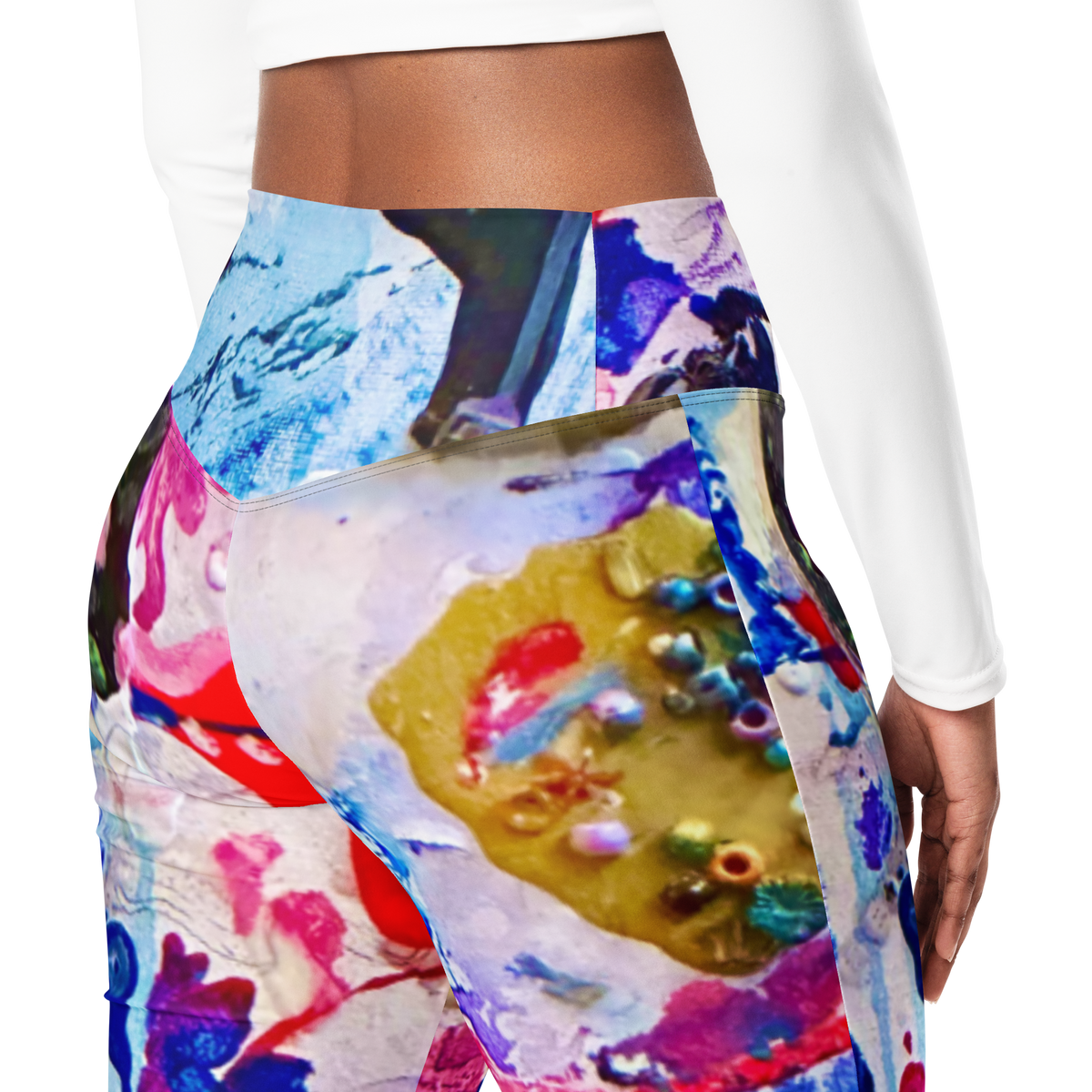 Mystic Dance Stylish Flare Leggings – KYSCOMA Wearable Art, Boho Fashion, Unique Gift for Her