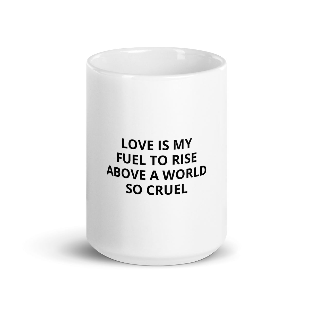 White glossy mug| Love is my fuel