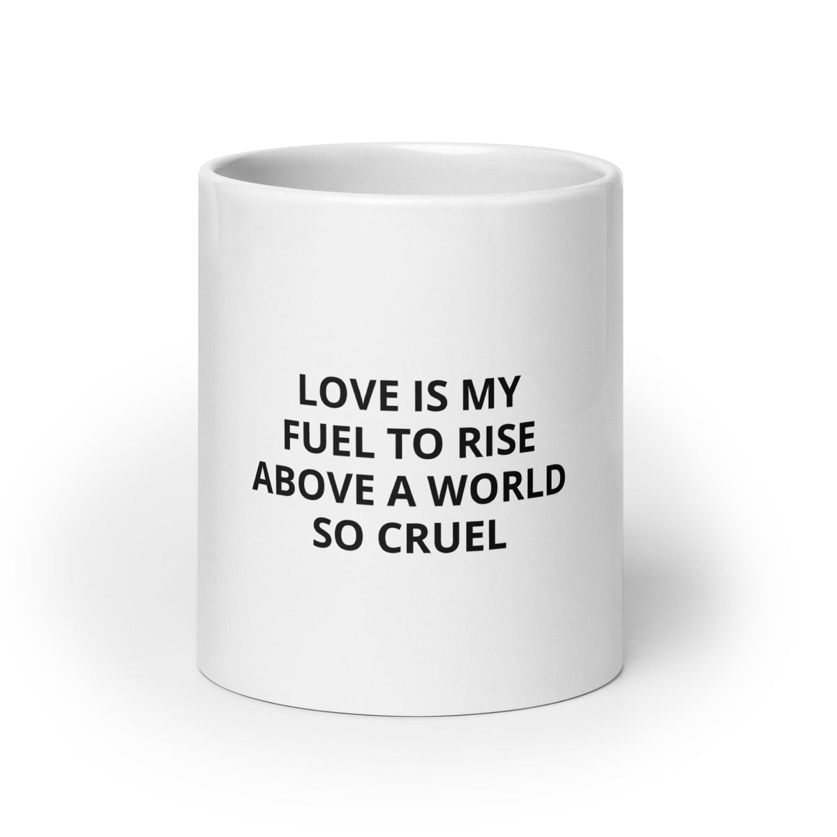 White glossy mug| Love is my fuel